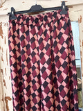 Pantalón bombacho rombos Burdeos