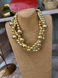 Collar Bolas Dorado