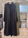 Vestido camisero lentejuelas kaki