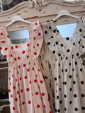 Vestido lunares negros
