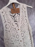 Chaleco crochet largo