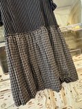 Vestido largo rayas negro