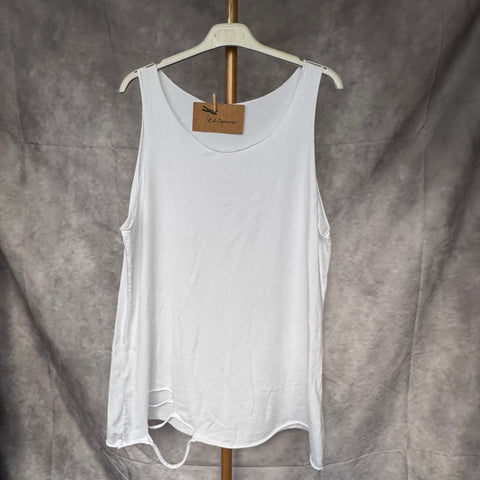 Top algodón “rotos” blanco