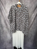 Camisa oversize print blanca