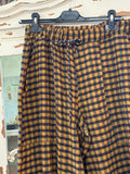 Pantalón cuadros mostaza
