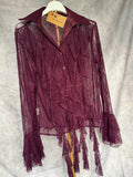 Camisa encaje burdeos