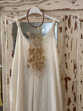 Collar largo flores Camel