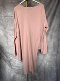 Camiseta larga asimétrica rosa