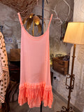 Vestido mini naranja flúor