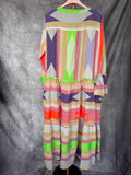 Vestido étnico largo naranja