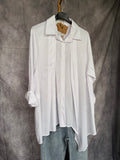 Camisa plisada blanca
