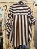 Camisa rayas joya marrón