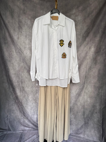 Camisa parches blanca