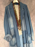 Gabardina vaquera Patchwork