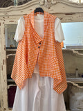 Chaleco Vichy naranja