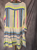 Vestido étnico corto rayas