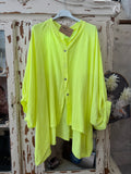 Camisa Bambula amarillo flúor