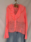 Blusa animal print naranja flúor