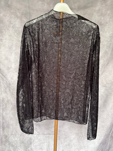 Camiseta Encaje negra