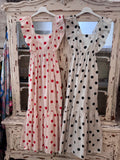 Vestido lunares negros
