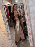 Kimono encaje marrón