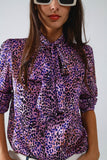 Blusa morada animal print