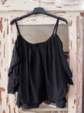 Top algodón negro