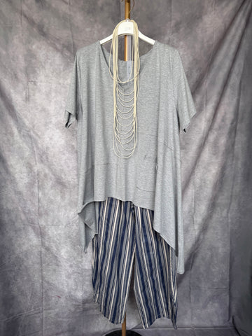 Pantalón rayas azul