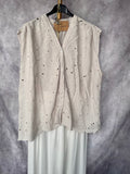 Blusa sin mangas beige