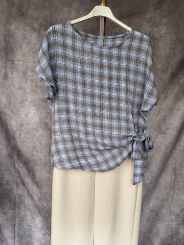 Blusa cuadros azules