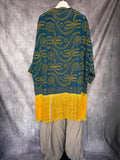 Kimono bordado con flecos