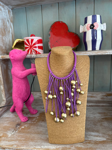 Collar caucho bolas