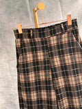 Pantalón baggy cuadros marrones