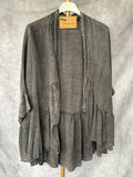 Chaqueta tencel gris oscuro lavado