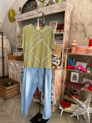 Camiseta Bandana kaki