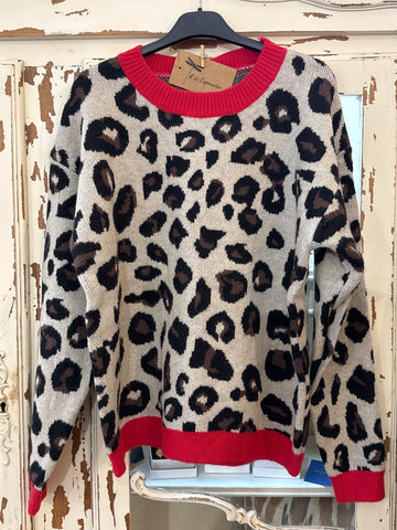 Jersey punto animal print