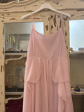 Vestido con croché rosa