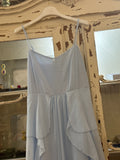 Vestido con croché azul