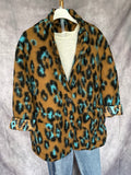 Cazadora animal print turquesa