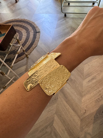 Brazalete Acero Dorado