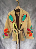 Kimono Bordado Camel