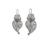 Pendientes Corazón de Viana 4,0cm de Plata