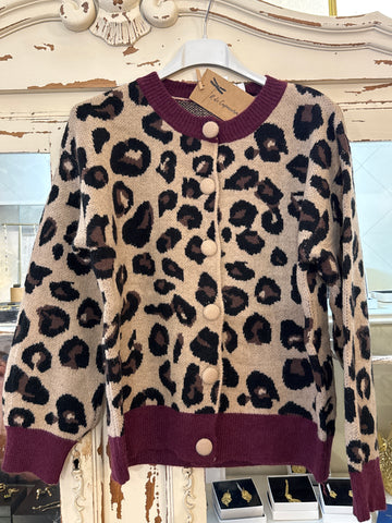 Chaqueta punto animal print