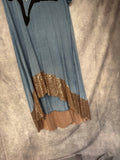 Vestido Boho lentejuelas azul claro
