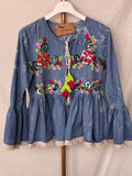 Chaqueta vaquera bordados