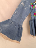 Chaqueta vaquera bordados