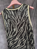 Vestido lentejuelas cebra