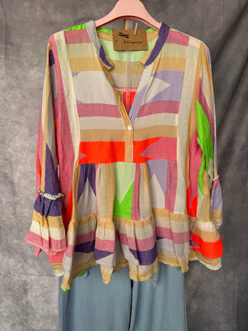 Camisa étnica naranja