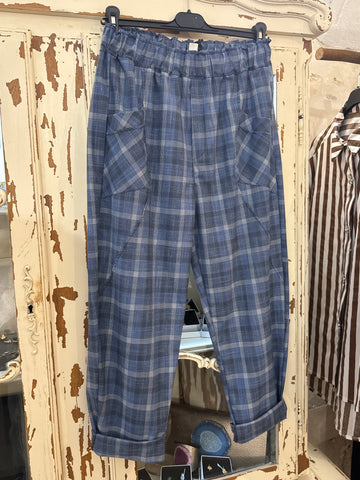 Pantalón cuadros azul