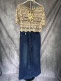 Top croché Camel